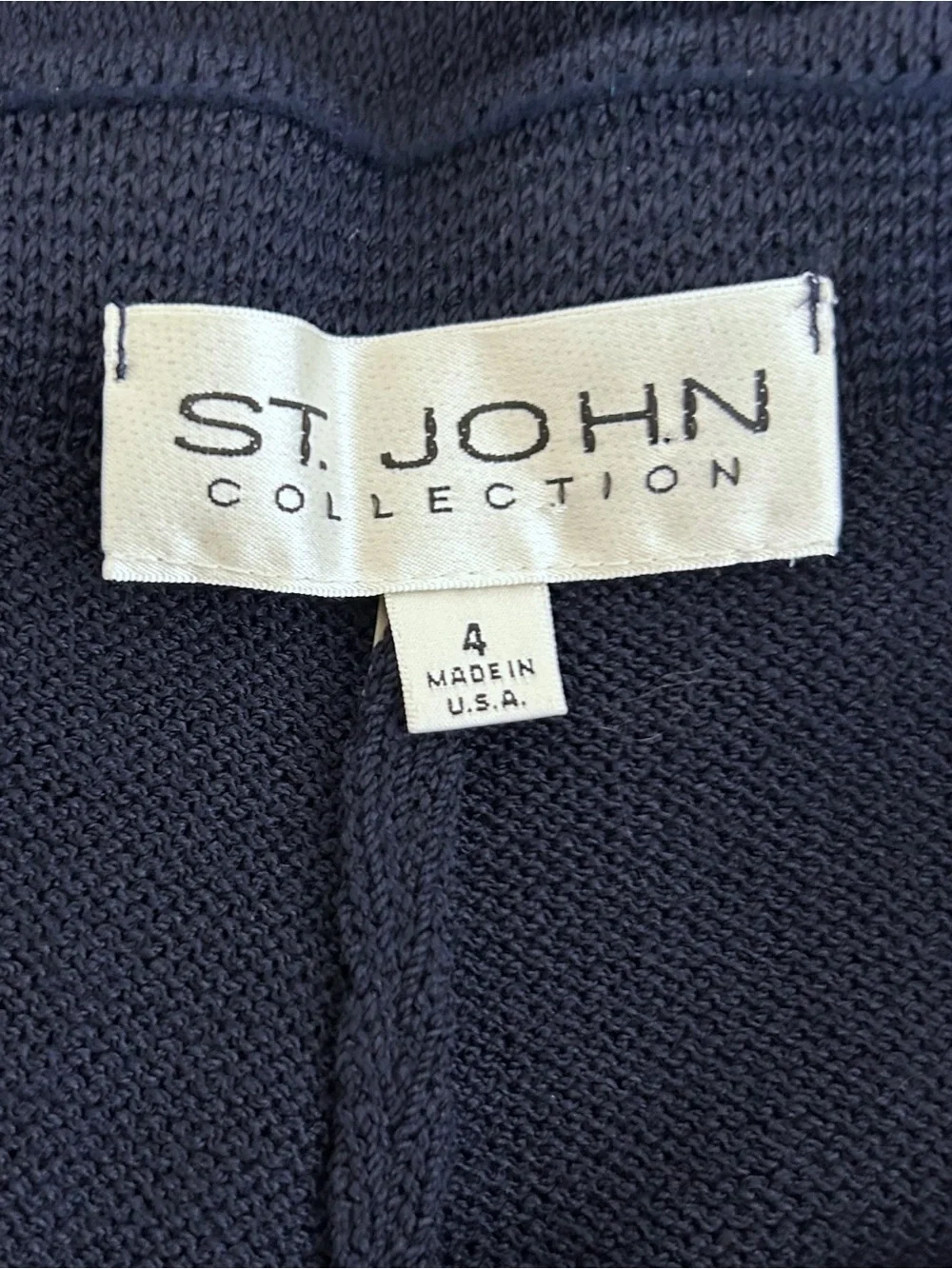 St. John Collection Navy Santana Knit Tank & Pants Set NWT 2 Piece Size 4 Small